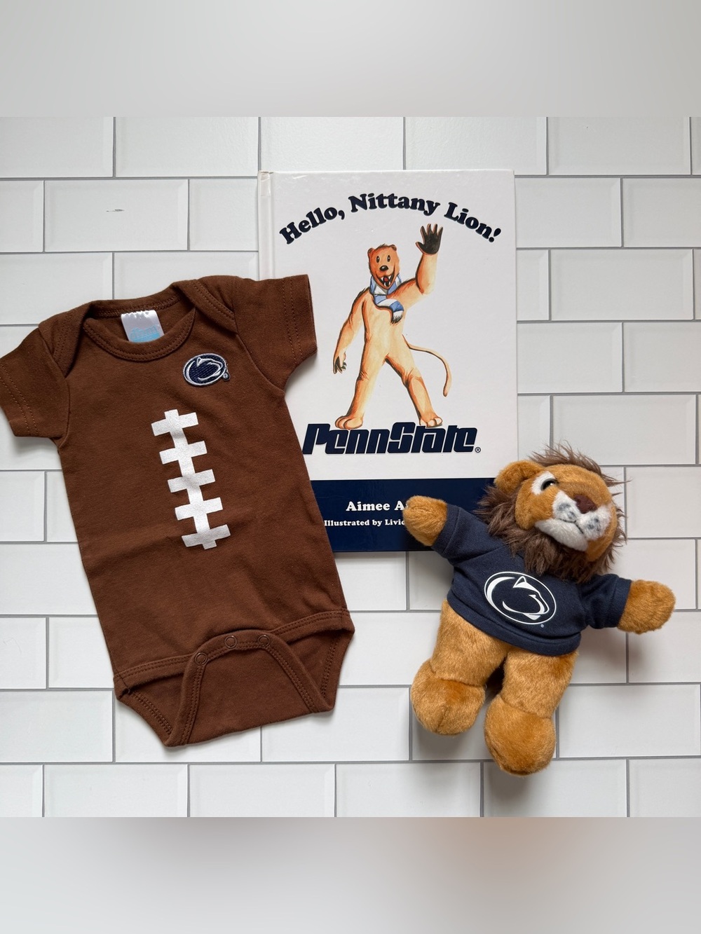 🏈NB🐾 Penn State Nittany Lions Newborn Future Tailgater Bundle Vintage Book 2004